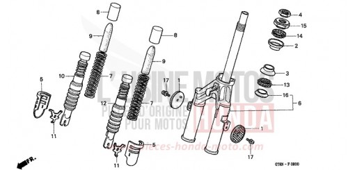 FOURCHETTE AVANT PK50N de 1992
